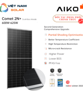 Tấm Pin năng lượng mặt trời Aiko 645W-670W Comet 2U