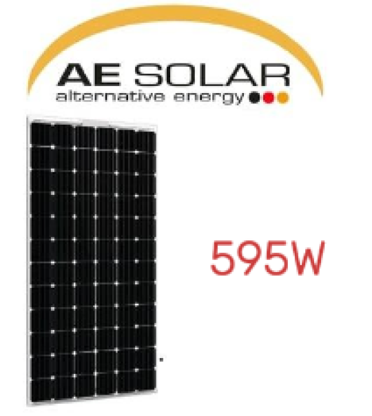 Tấm Pin năng lượng mặt trời AE 595W 2 mặt kính | AE595CMD-144BDS